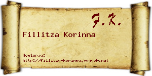 Fillitza Korinna névjegykártya