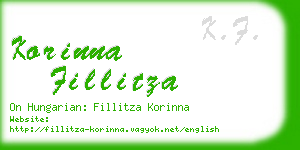 korinna fillitza business card
